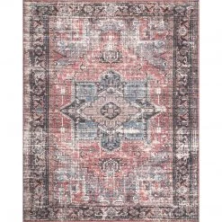 NuLOOM Jessie Machine Washable Distressed Traditional Medallion Area Rug New Arrivals