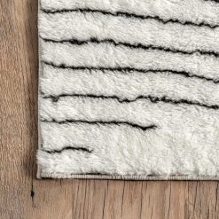 NuLOOM New Arrivals Diamond Pinstriped Washable Shag Area Rug