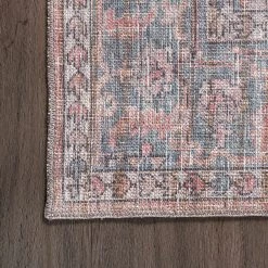 NuLOOM New Arrivals Maple Machine Washable Floral Medallion Area Rug