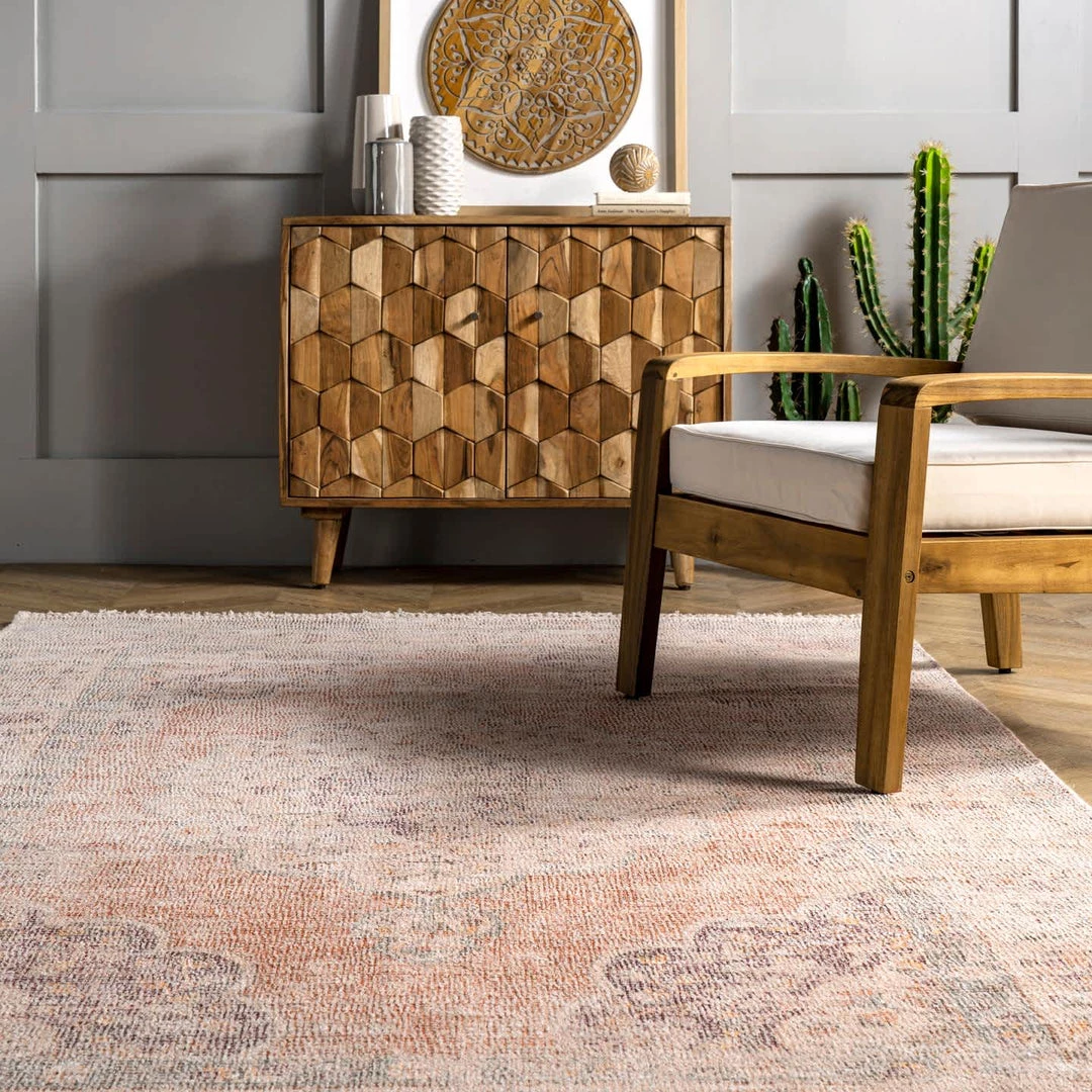 NuLOOM Mildred Distressed Floral Medallion Tassel Area Rug New Arrivals 8 NuLOOM Mildred Distressed Floral Medallion Tassel Area Rug New Arrivals