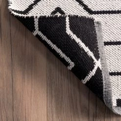 NuLOOM New Arrivals Josie Hand Loomed Cotton Flatweave Geometric Trellis Area Rug