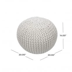 NuLOOM Ling Round Knit Filled Ottoman Pouf New Arrivals