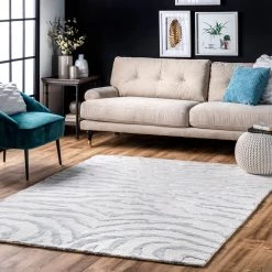 NuLOOM Contemporary Hand Tufted Plush Zebra Area Rug