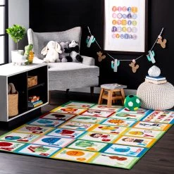 NuLOOM Kids Alphabet Block Area Rug