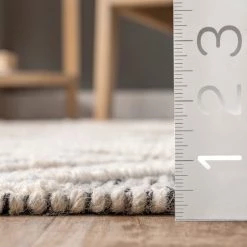 NuLOOM New Arrivals Beth High Low Hand Tufted Wool Diamond Tile Area Rug