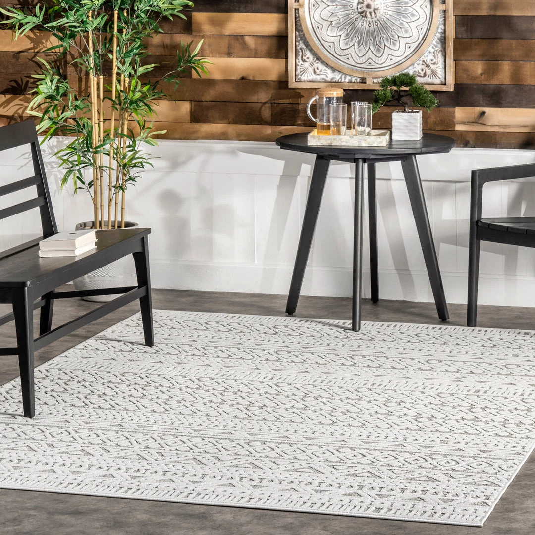 NuLOOM New Arrivals Tina Textured Geometric Banded Area Rug 2 NuLOOM New Arrivals Tina Textured Geometric Banded Area Rug