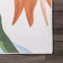 NuLOOM Dining Room Nevaya Machine Washable Floral Leaves Area Rug 14 NuLOOM Dining Room Nevaya Machine Washable Floral Leaves Area Rug