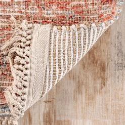 NuLOOM Brina Floral Medallion Tassel Flatweave Area Rug