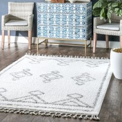 NuLOOM Mackie Moroccan Diamond Tassel Area Rug New Arrivals