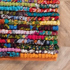 NuLOOM Braided Chindi Cotton Michiko Area Rug Bohemian