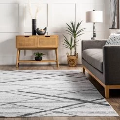 NuLOOM Trellis Stripes Machine Washable Area Rug New Arrivals