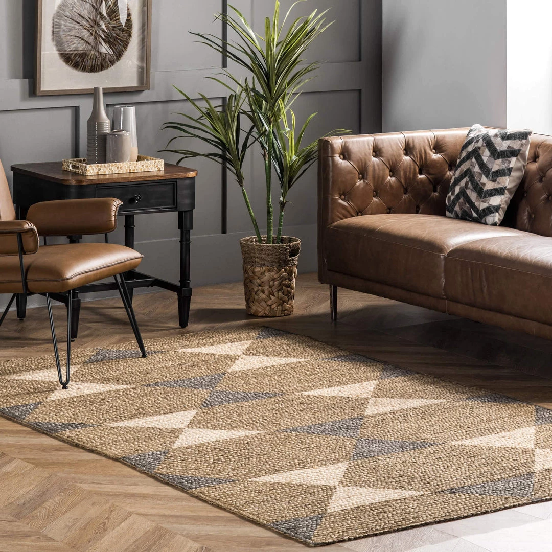 NuLOOM New Arrivals Banded Diamond Braided Jute Area Rug 2 NuLOOM New Arrivals Banded Diamond Braided Jute Area Rug