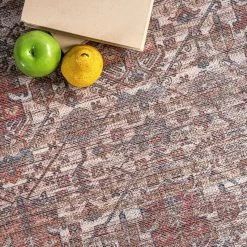 NuLOOM Marilyn Machine Washable Distressed Persian Border Area Rug New Arrivals