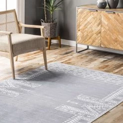 NuLOOM New Arrivals Joelle Machine Washable Tribal Geometirc Border Area Rug