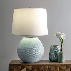 NuLOOM Lighting Laguna 26" Glass Table Lamp