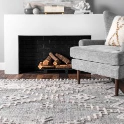 NuLOOM Roxy Textured Diamond Tassel Area Rug New Arrivals