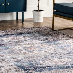 NuLOOM New Arrivals Drina Machine Washable Distressed Area Rug