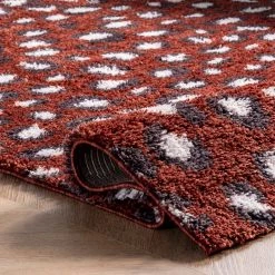 NuLOOM Lennon Cozy Shag Leopard Area Rug