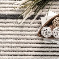 NuLOOM Lucia Scrolling Panels Fringed Area Rug