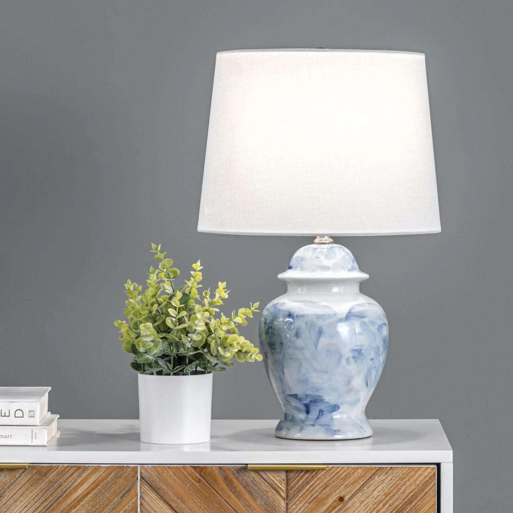 NuLOOM Lighting Akin 21" Ceramic Table Lamp 2 NuLOOM Lighting Akin 21" Ceramic Table Lamp