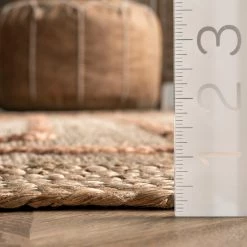 NuLOOM New Arrivals Caile Hand Loomed Raised Geometric Jute Area Rug