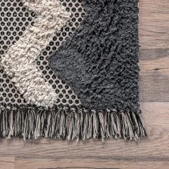 NuLOOM Denise Hand Woven Cotton High Low Shaggy Tassel Area Rug New Arrivals