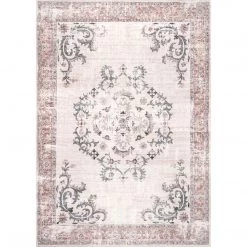 NuLOOM Layna Machine Washable Distressed Vintage Area Rug