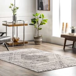 NuLOOM Kenia Distressed Diamond Cotton Blend Area Rug