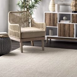 NuLOOM New Arrivals Jute And Wool Striped Area Rug