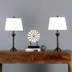 NuLOOM New Arrivals Belfort 26" Metal Table Lamp Set