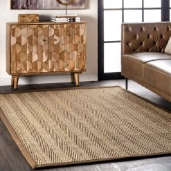 NuLOOM New Arrivals Larnaca Seagrass Herringbone Indoor/Outdoor Area Rug