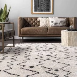 NuLOOM New Arrivals Mari Moroccan Soft Shag Fringe Area Rug