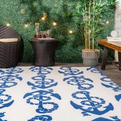 NuLOOM Rell Nautical Anchor Indoor/Outdoor Area Rug New Arrivals