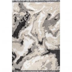 NuLOOM Harper Abstract Marble Soft Shag Fringe Area Rug New Arrivals