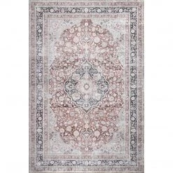 NuLOOM Paulina Machine Washable Traditional Floral Medallion Area Rug New Arrivals