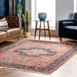 NuLOOM Kiersten Floral Medallion Flatweave Tassel Area Rug