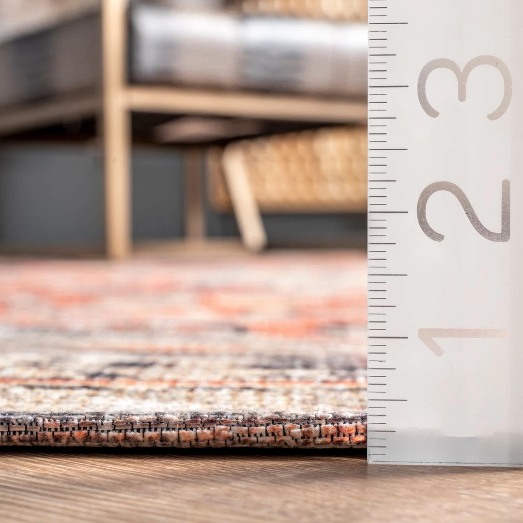 NuLOOM Esmeralda Printed Floral Medallion Flatweave Area Rug 3 NuLOOM Esmeralda Printed Floral Medallion Flatweave Area Rug