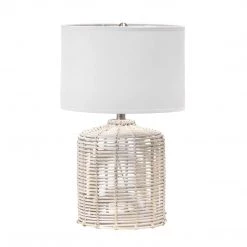 NuLOOM Modena 19" Rattan Table Lamp Lighting