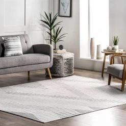 NuLOOM Modern Striped Washable Area Rug