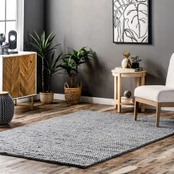 NuLOOM Hand Woven Chunky Woolen Cable Area Rug Best Sellers 88 NuLOOM Hand Woven Chunky Woolen Cable Area Rug Best Sellers