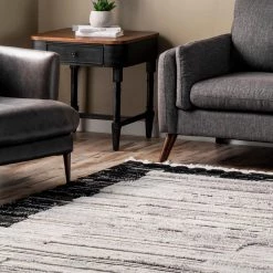 NuLOOM Carla Textured Bordered Tassel Area Rug New Arrivals