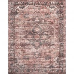 NuLOOM New Arrivals Marci Machine Washable Vintage Medallion Area Rug