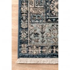 NuLOOM New Arrivals Vintage Melani Medallion Fringe Area Rug
