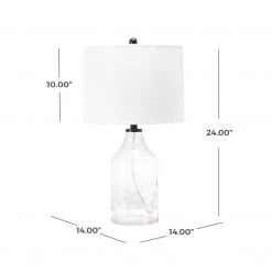 NuLOOM Carbone 24" Glass Table Lamp Lighting 11 NuLOOM Carbone 24