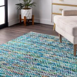 NuLOOM Hand Woven Chevron Rochell Area Rug Contemporary