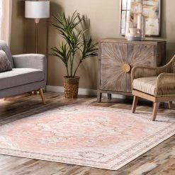 NuLOOM New Arrivals Faded Rosette Washable Area Rug
