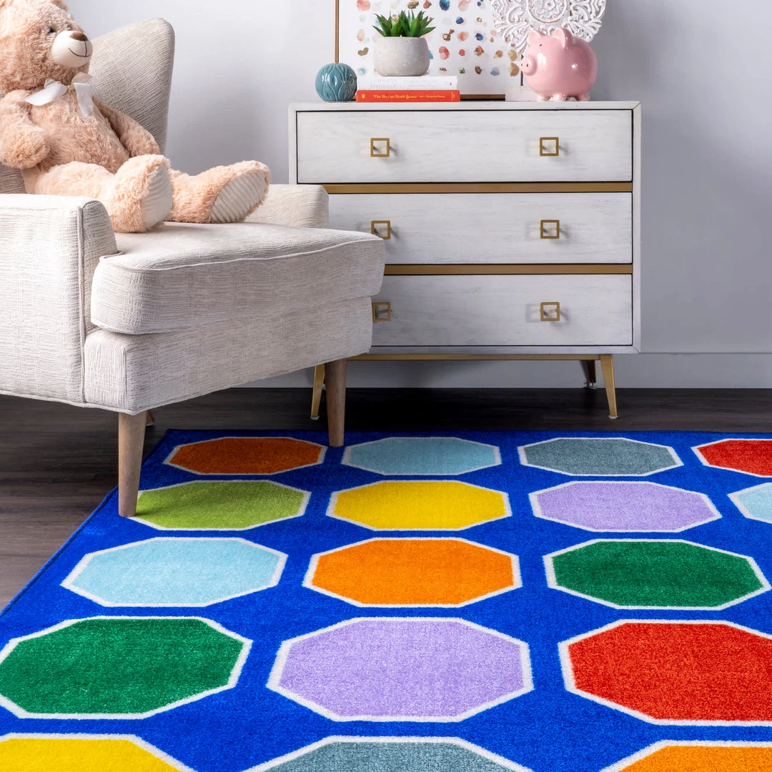 NuLOOM Kecia Octagons Printed Rug 8 NuLOOM Kecia Octagons Printed Rug