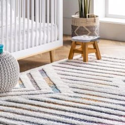 NuLOOM Bristol High-Low Geometric Ripples Tassel Area Rug New Arrivals 18 NuLOOM Bristol High-Low Geometric Ripples Tassel Area Rug New Arrivals