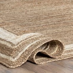 NuLOOM Braided Rikki Border Jute Area Rug