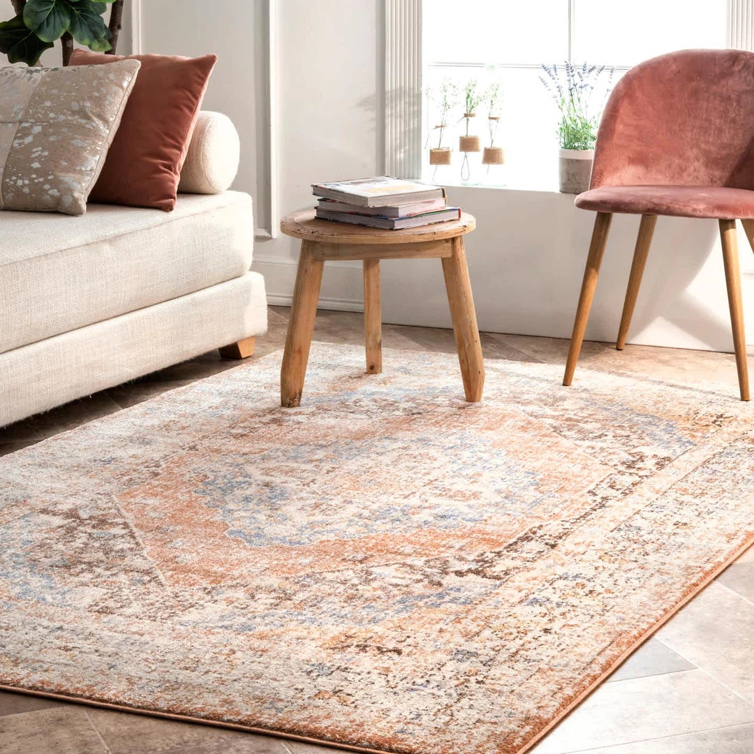 NuLOOM New Arrivals Vintage Kate Medallion Area Rug 2 NuLOOM New Arrivals Vintage Kate Medallion Area Rug